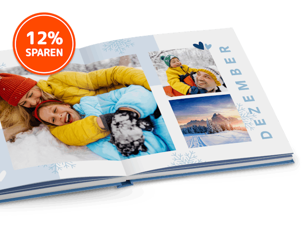 Pixum Fotobuch im Querformat mit Bildern von Mutter und Sohn
