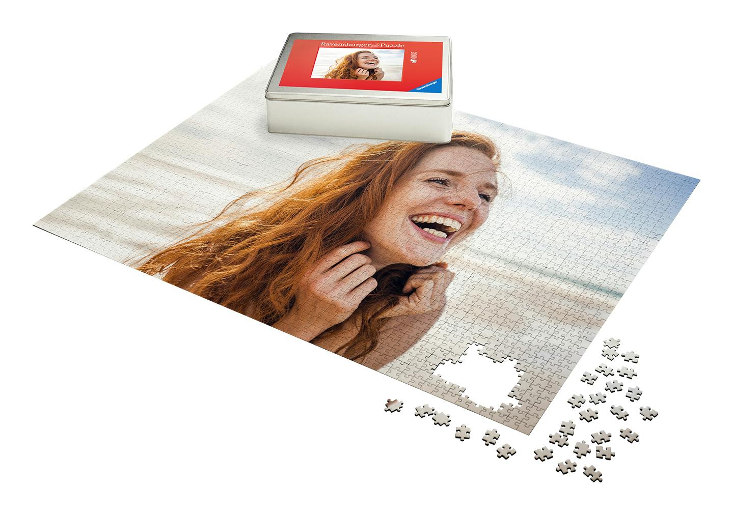 Puzzle personalizado con fotos de 2.000 piezas con fotos de una chica que ríe