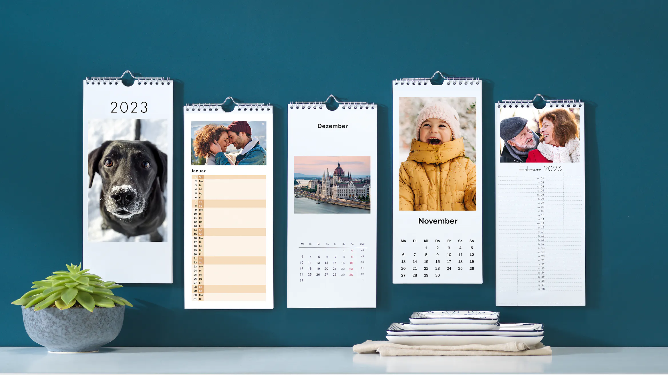 Calendario da cucina con diversi design