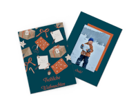 Fotokarten mit persönlicher Nachricht als Weihnachtskarten gestalten Fotokarte als Weihnachtskarte mit Familienfoto