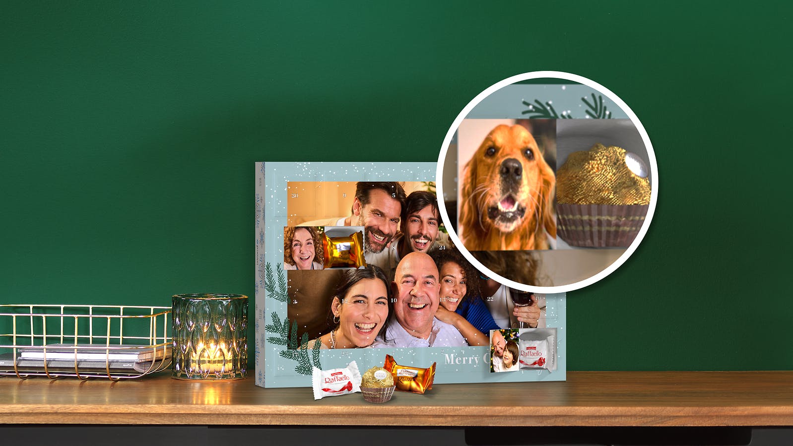 Pixum Foto Adventskalender met Ferrero chocolaatjes en fotodeurtjes
