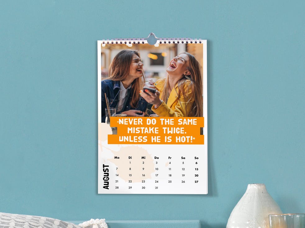 Pixum Fotokalender in A4 Hochkant Pixum Fotokalender in A4 Hochkant mit Spruch