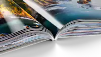 Couverture souple Gros plan d’un coin de livre photo Pixum avec couverture souple