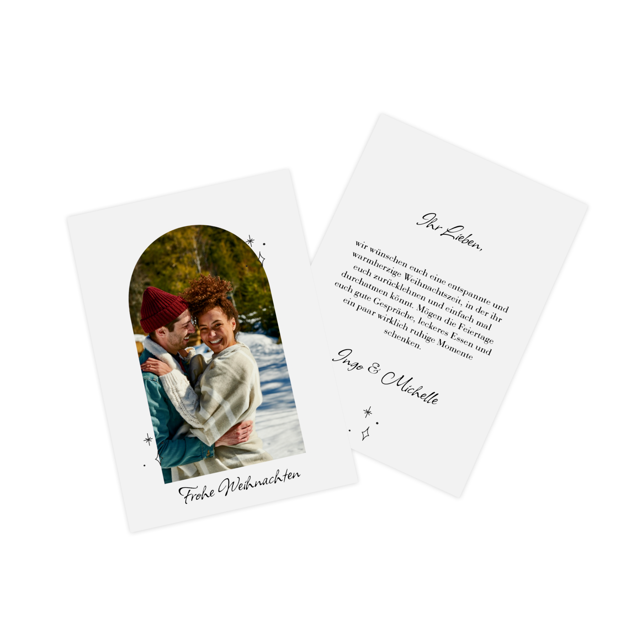 Fotokarte als Weihnachtskarte mit Familienfoto