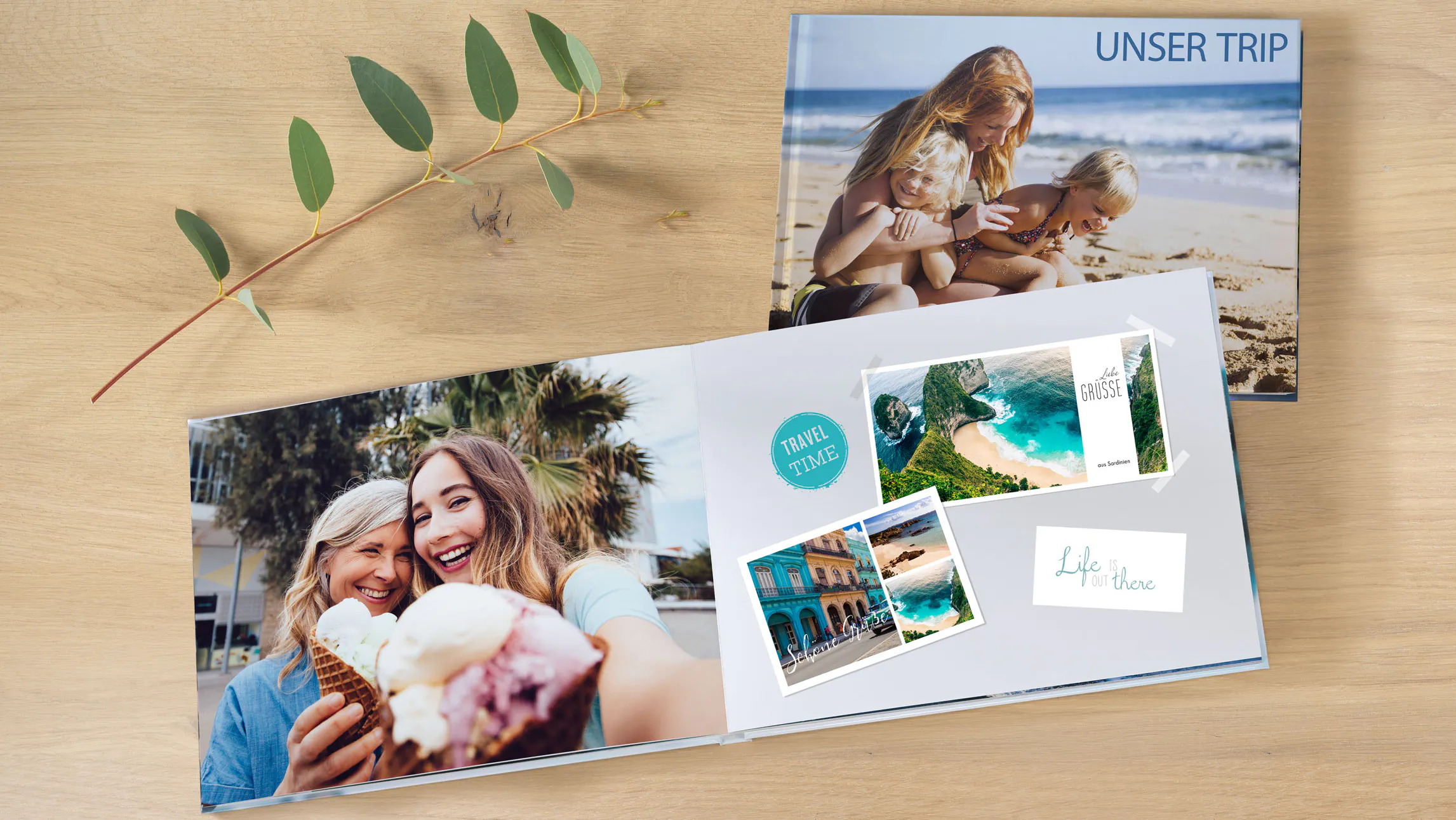 Fotobuch mit Postkarten-Designs gestalten