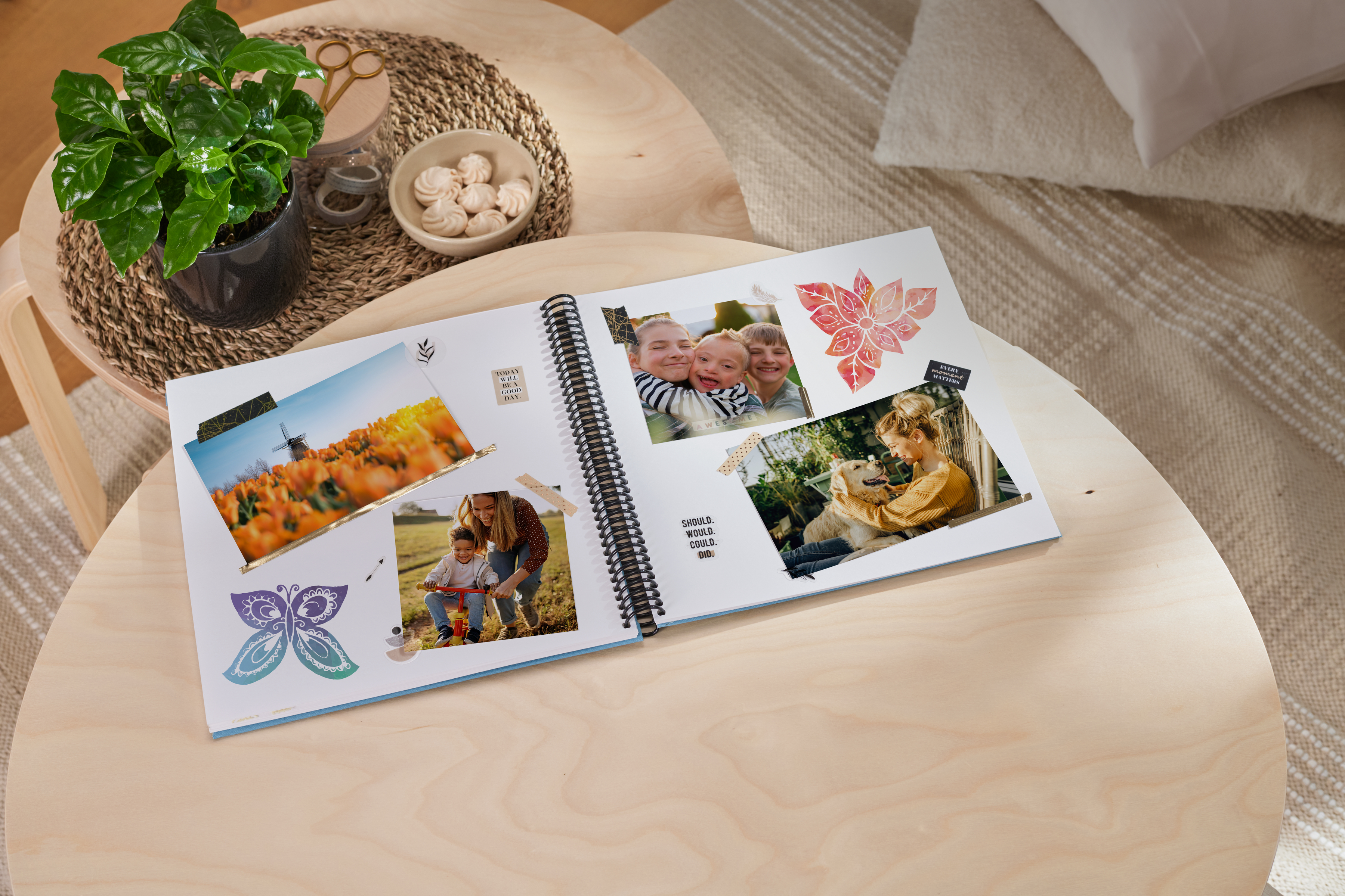 Pixum Scrapbook mit Frühlingsmotiven