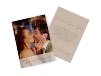 Bestelle Hochzeitseinladungen mit persönlicher Botschaft Fotokarte mit Pärchenfoto als Save the Date