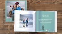 Fotobuch als Gutscheinheft gestalten Fotobuch als Gutscheinheft mit Motiv eines jungen Paares im Winter