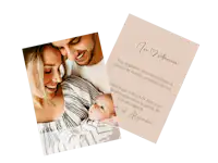 Invitación de bautizo personalizada Invitación de bautizo personalizada con diseño, texto y fotos