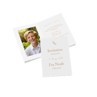 Design foldekort med foto til konfirmationen