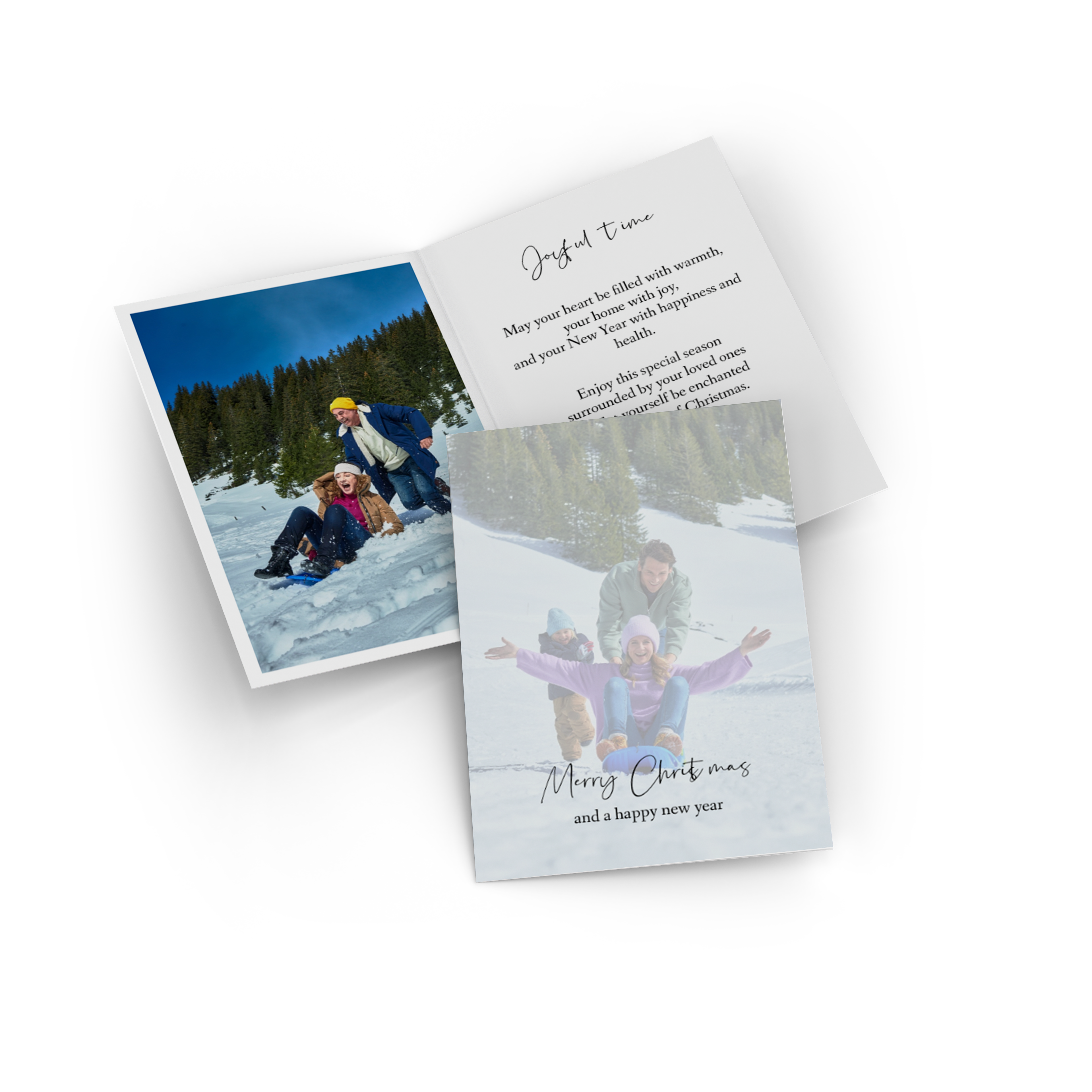 Folded card as a Christmas card