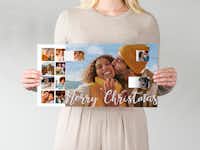 Calendario de Adviento personalizado con póster collage Reutilizar el calendario de Adviento fotográfico con ventanitas fotográficas como póster fotográfico