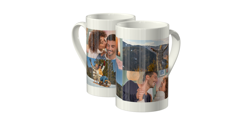 Porzellan-Tasse mit Pärchenbildern