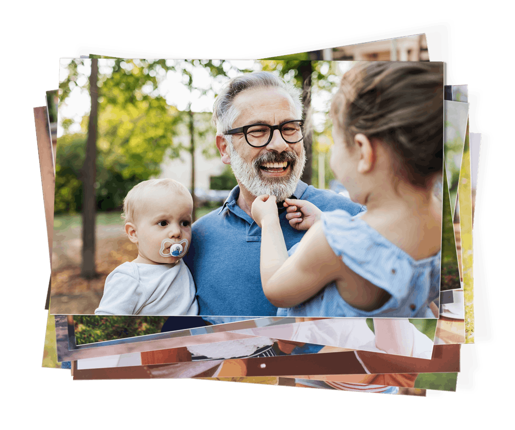 Stampa foto flessibile con foto di famiglia