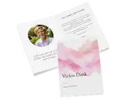 Klappkarte mit Aquarellmuster als Danksagung zur Kommunion Klappkarte mit Aquarellmuster als Danksagung zur Kommunion.