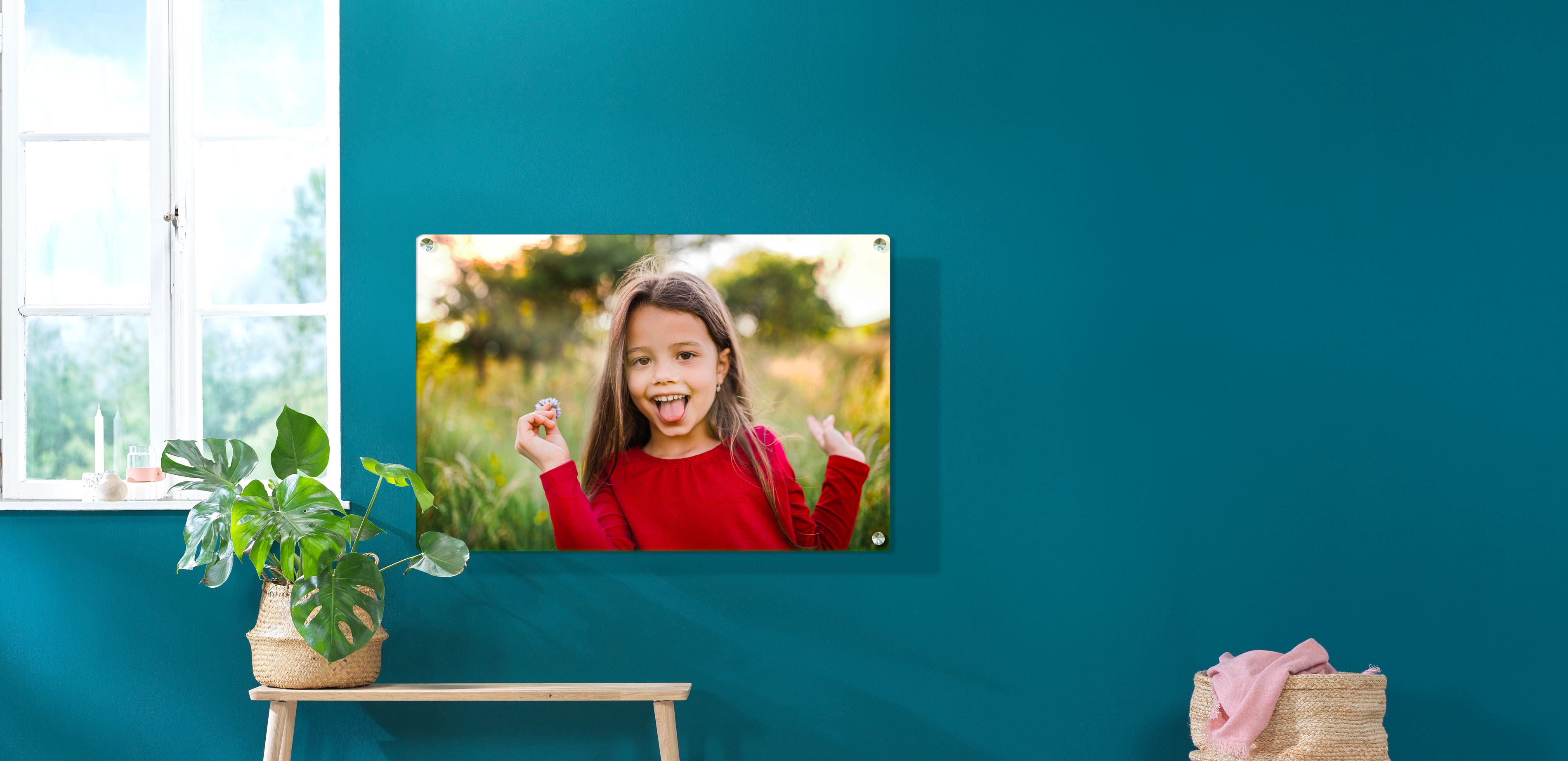 Acrylic print with image of a girl