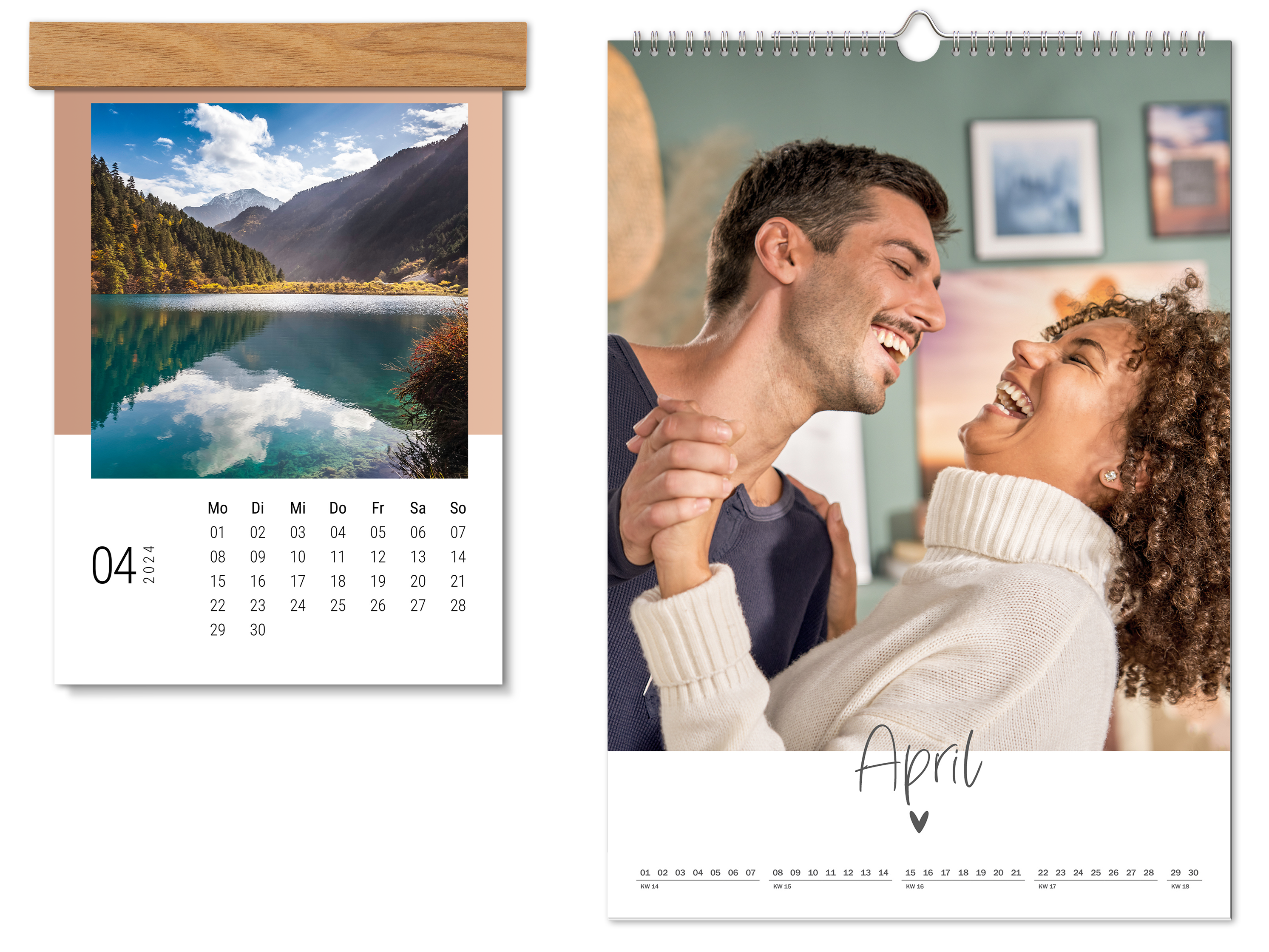 Twee wandkalenders met designs