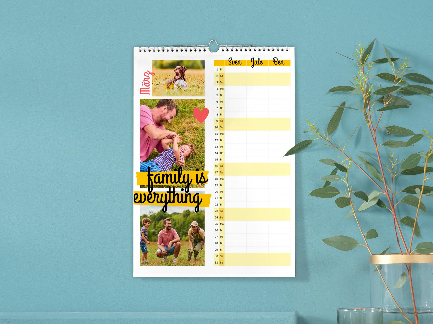 Pixum Familienkalender mit Spruch