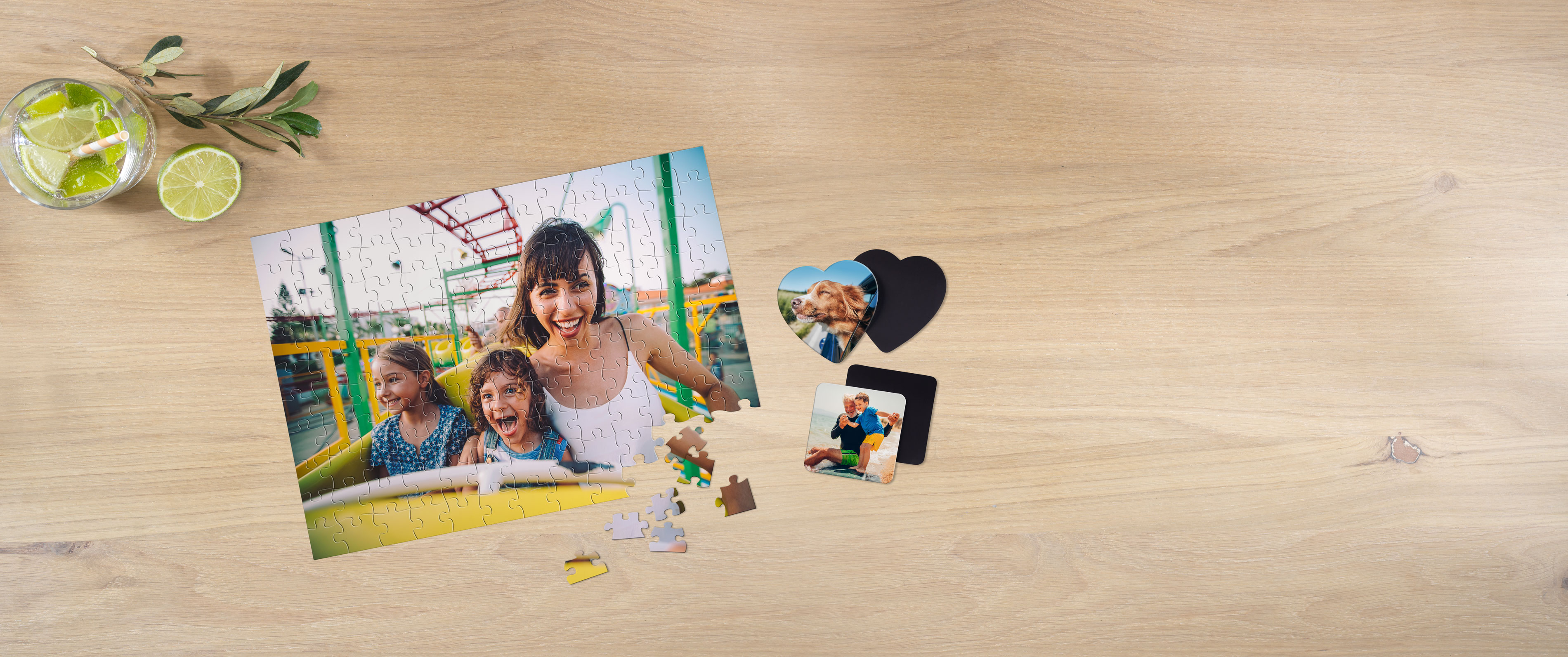 Puzzle personalizado con la foto de una madre y sus hijos