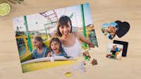 Puzzle personalizado Puzzle personalizado con la foto de una madre y sus hijos