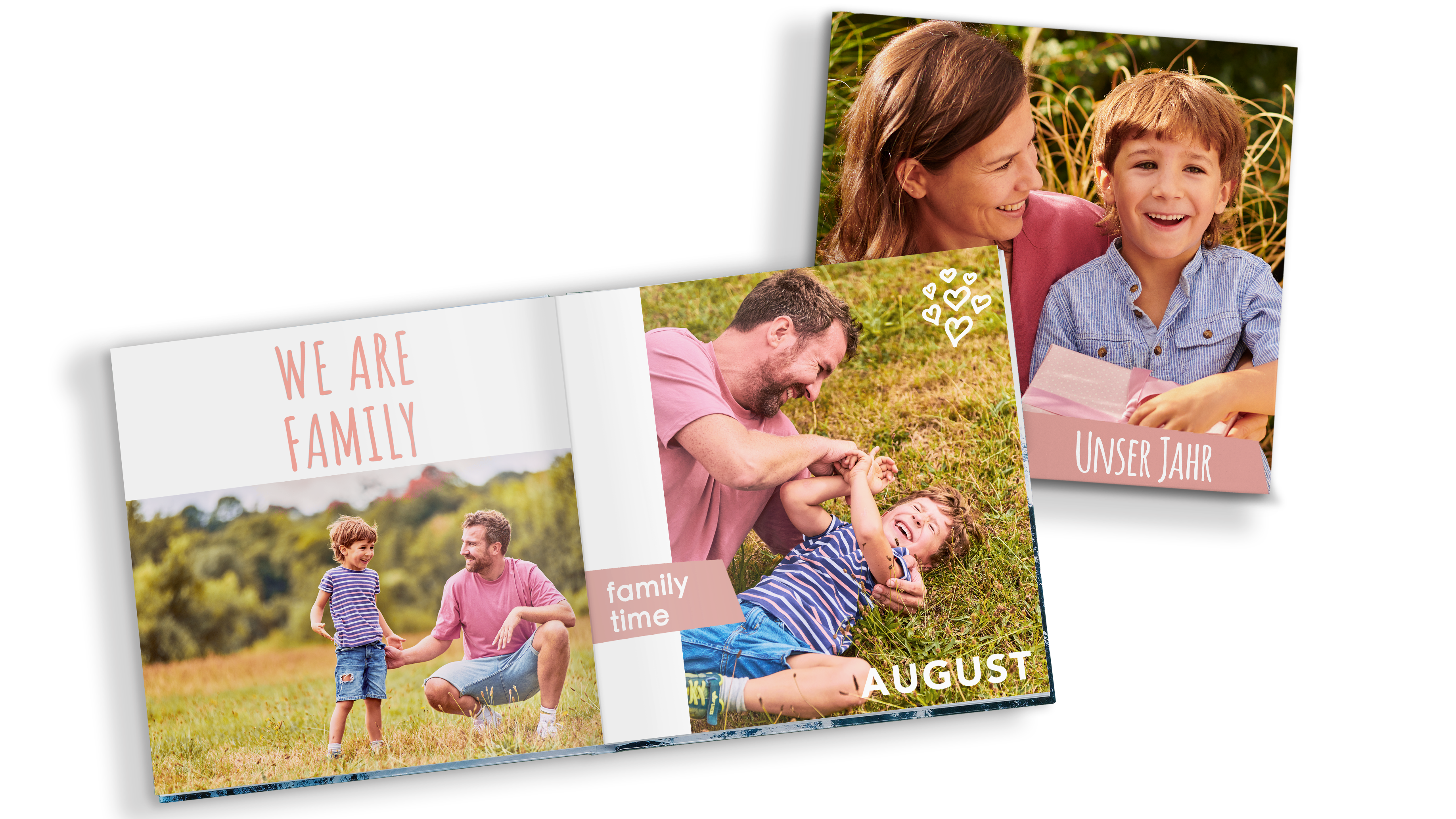 Pixum Fotobuch quer mit sommerlichen Motiven und Texten