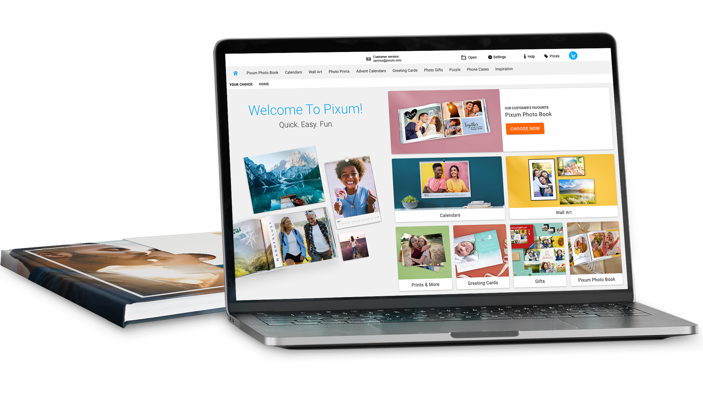 Recorte de un Macbook con una captura de pantalla del Software Fotomundo Pixum