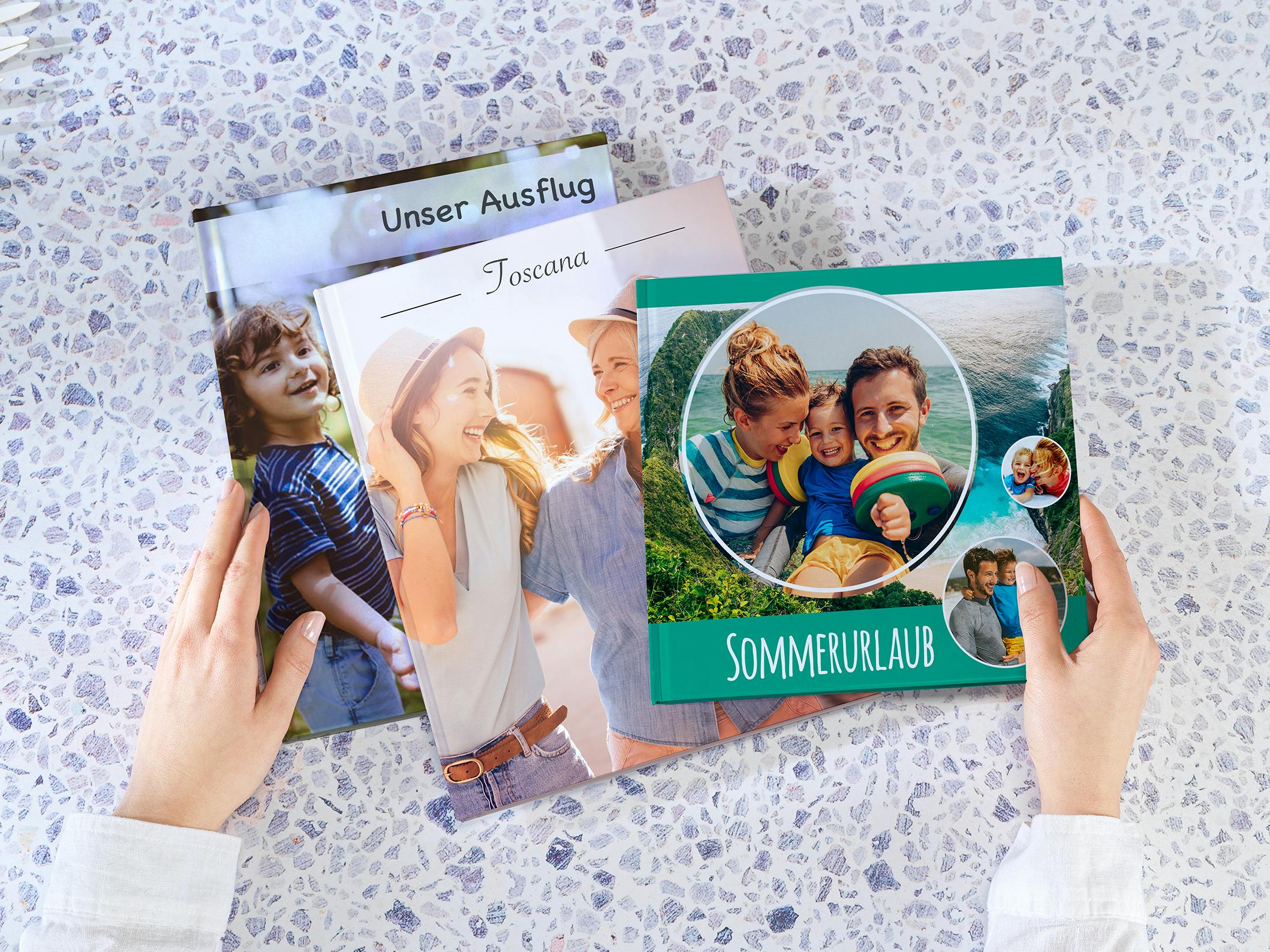 Fotobuch Cover Mix Sommer Ambiente Fotobuch-Cover Mix mit Sommer-Motiven im Ambiente