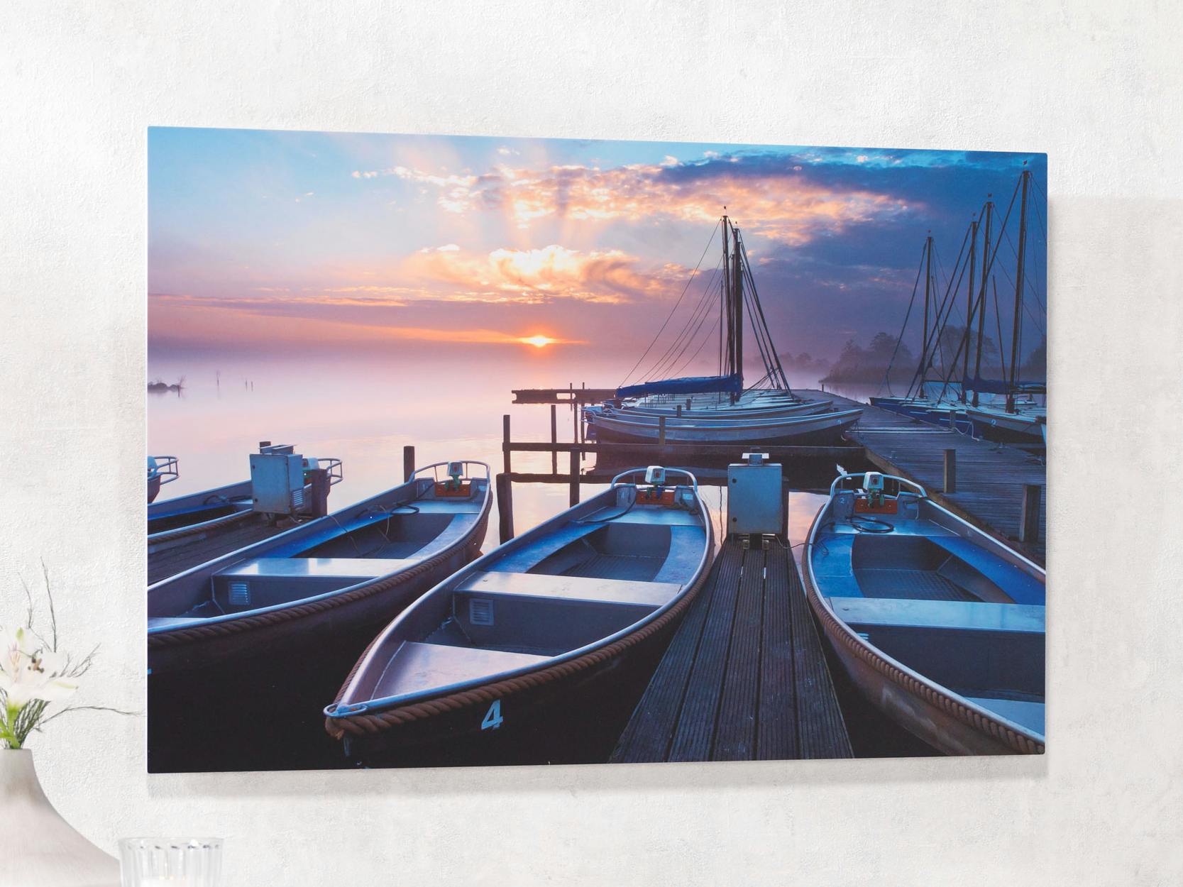 Tableau Forex avec une photo de barques sur un lac
