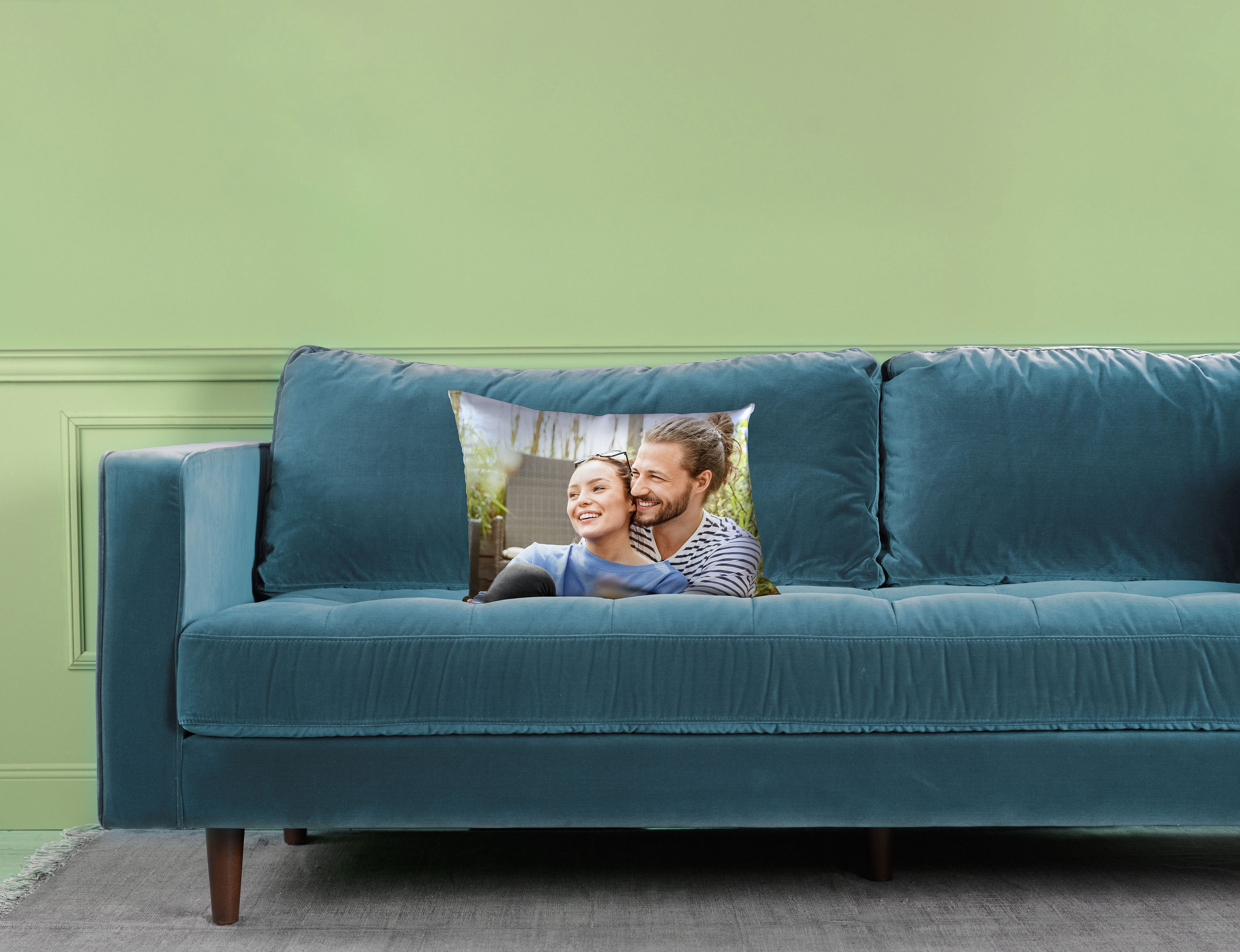 Fotokussen 60x40 cm met een foto van een koppel