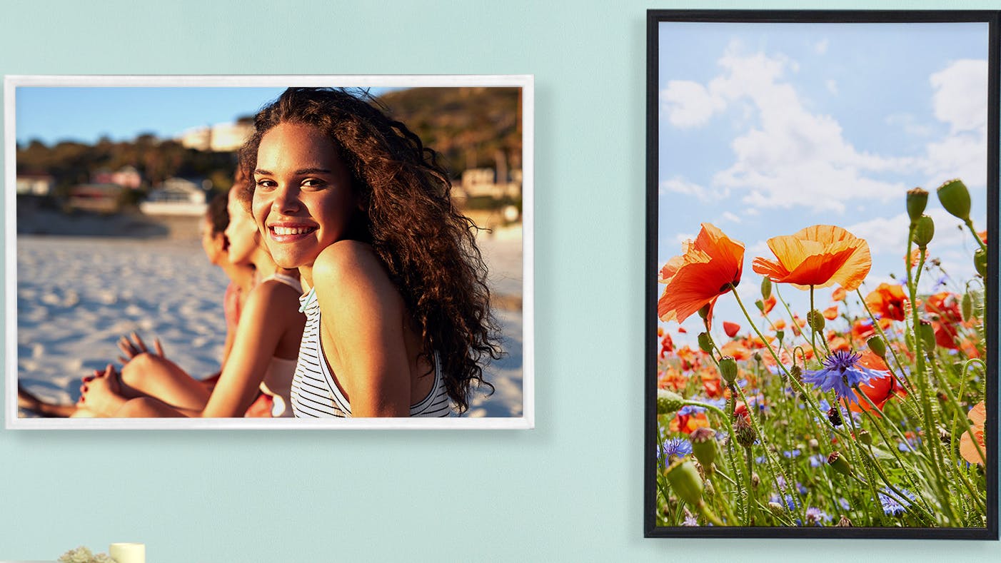 Zwei sommerliche Fotoposter im Kunststoffrahmen