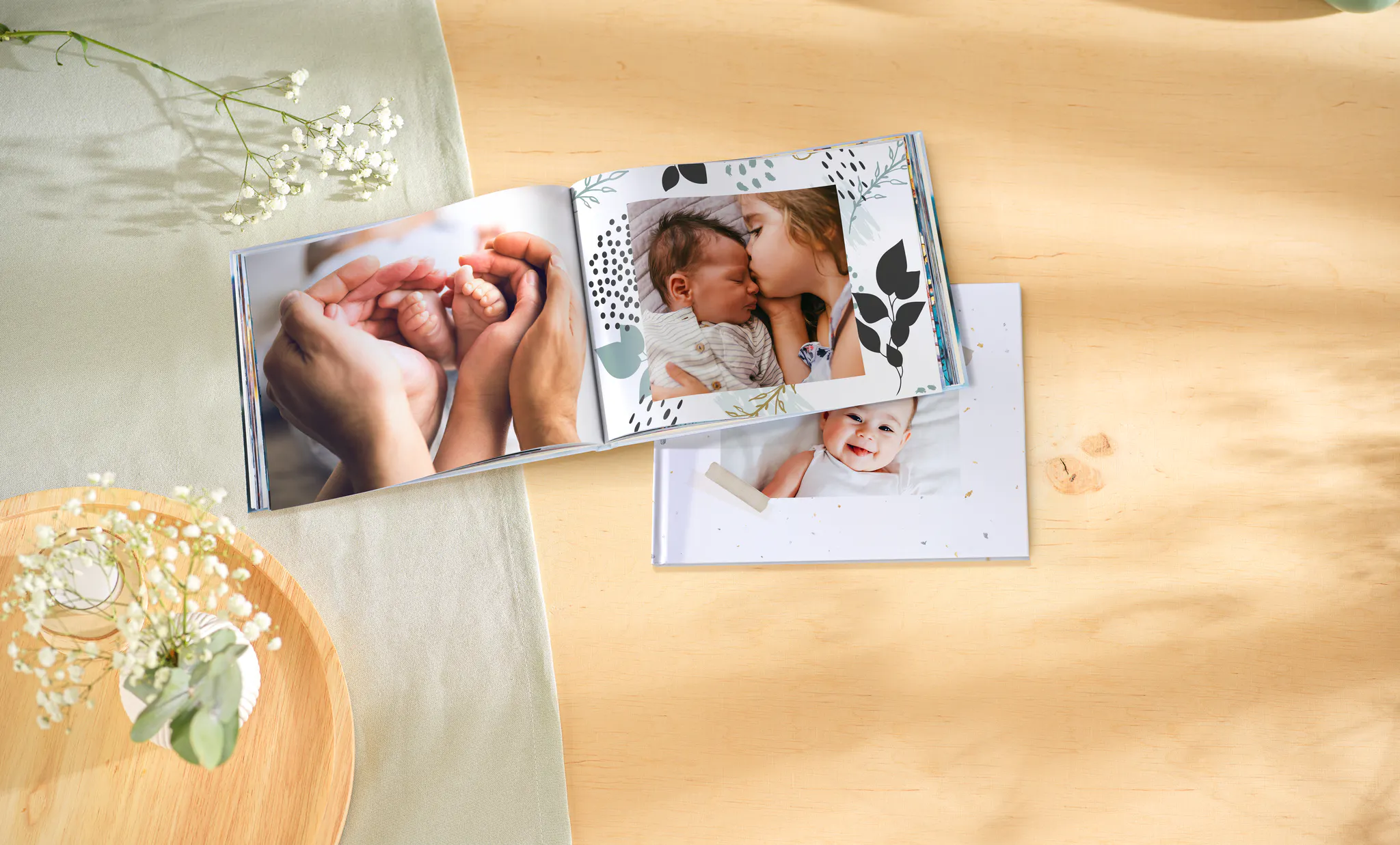Pixum Babyalbum met babyfoto's en designs