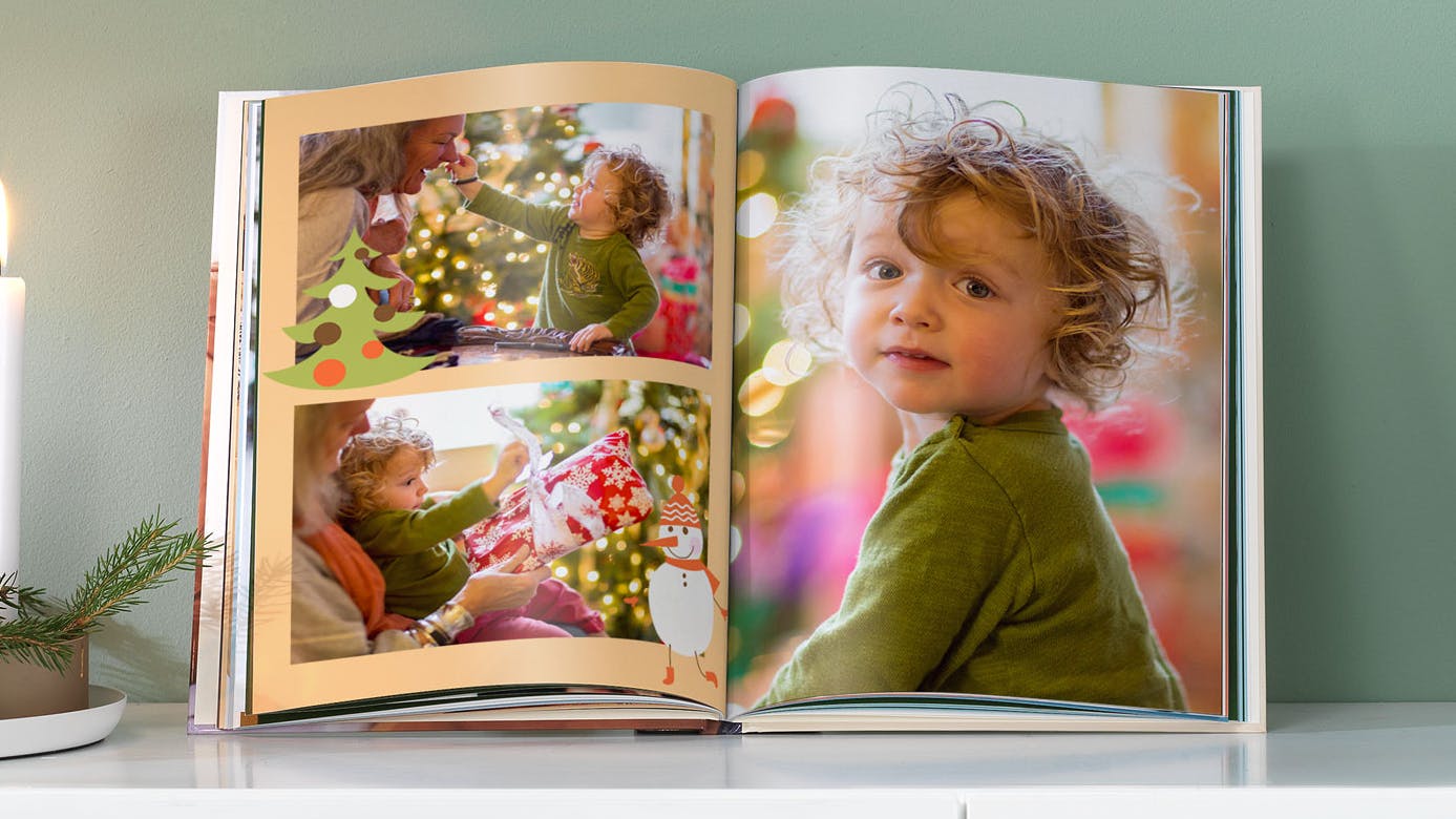 Pixum fotobog i højformat med julemotiv