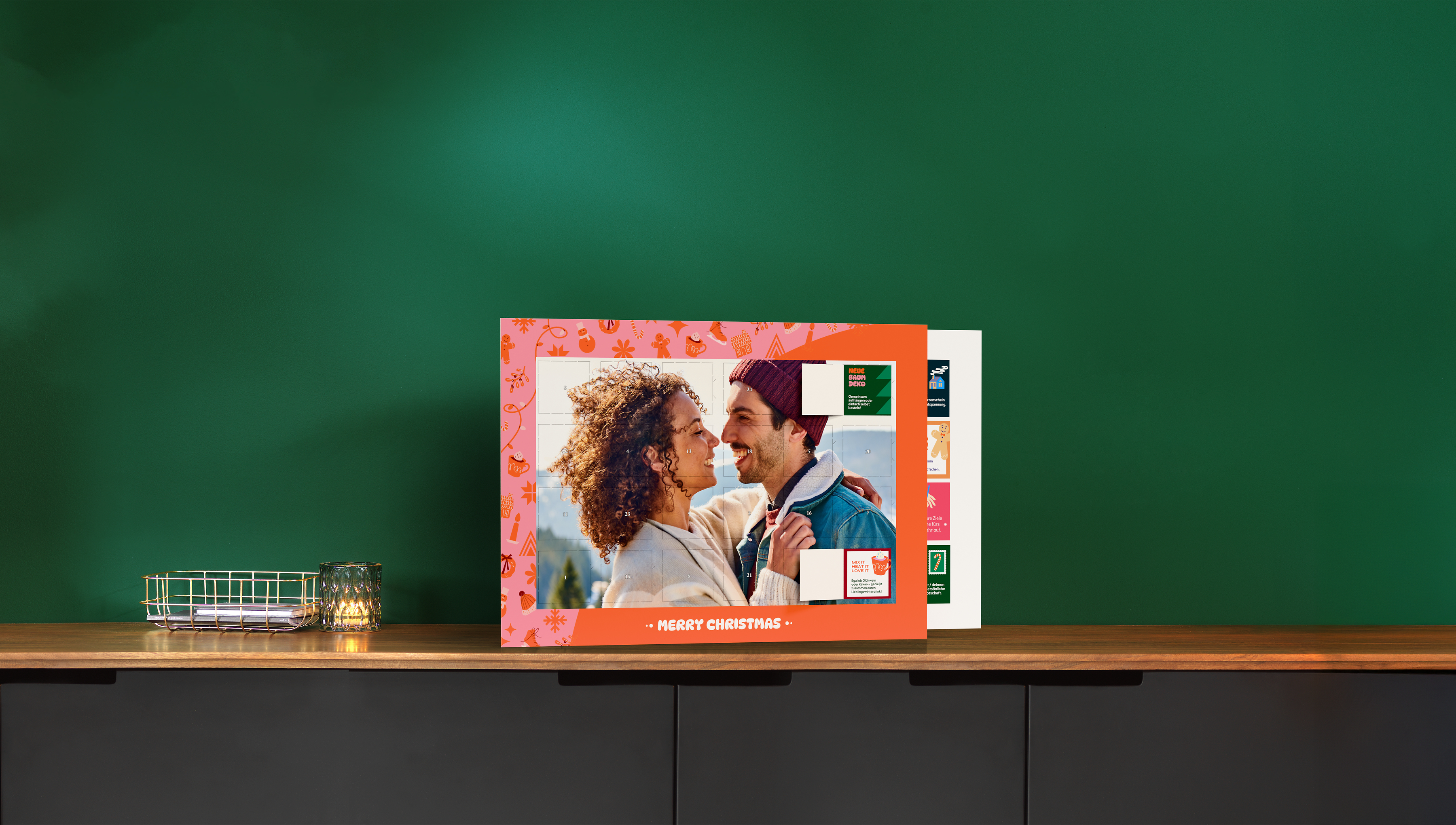 Foto-Adventskalender mit weihnachtlichen Pärchen-Ideen
