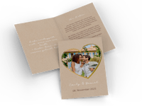 Skapa bröllopskort med ett personligt meddelande