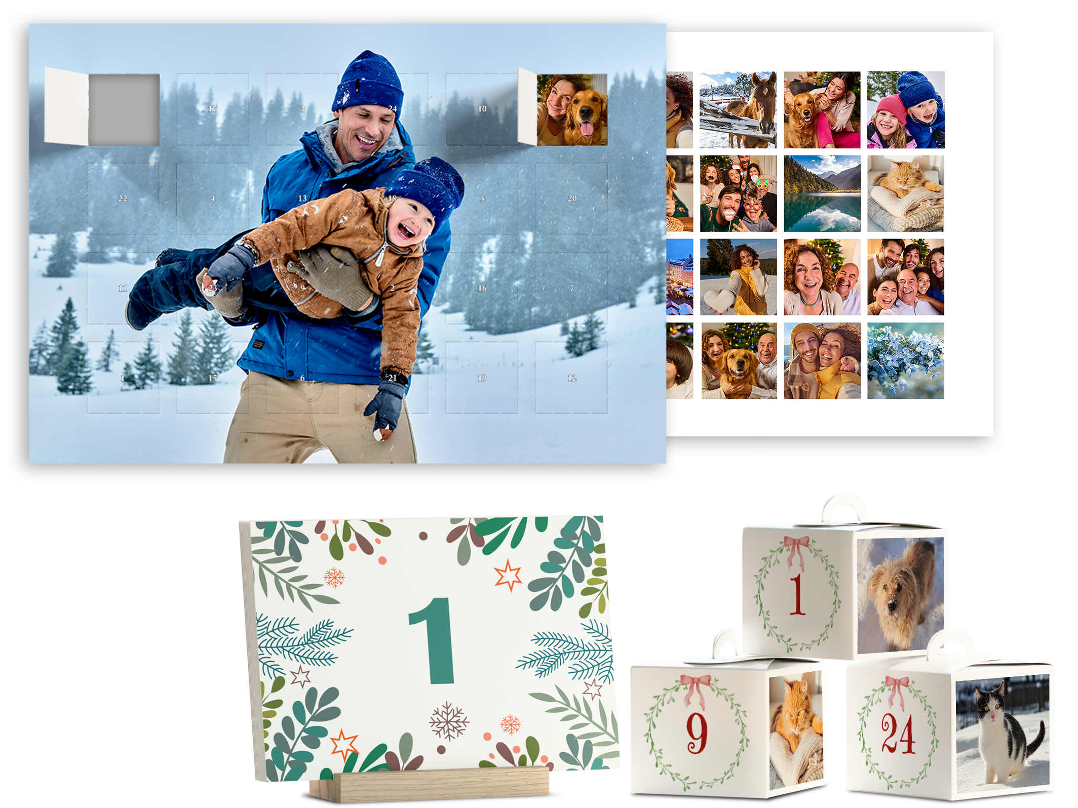 Adventskalender ohne Schokolade mit 24 Fotos