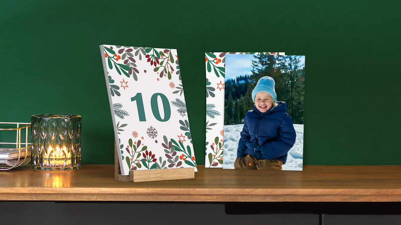 Pixum bord-julekalender med børnebilleder