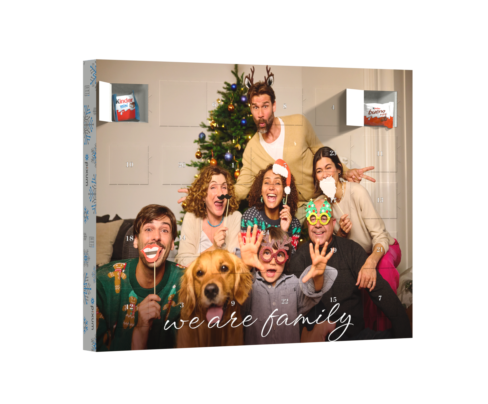 Calendario dell'avvento con cioccolatini kinder