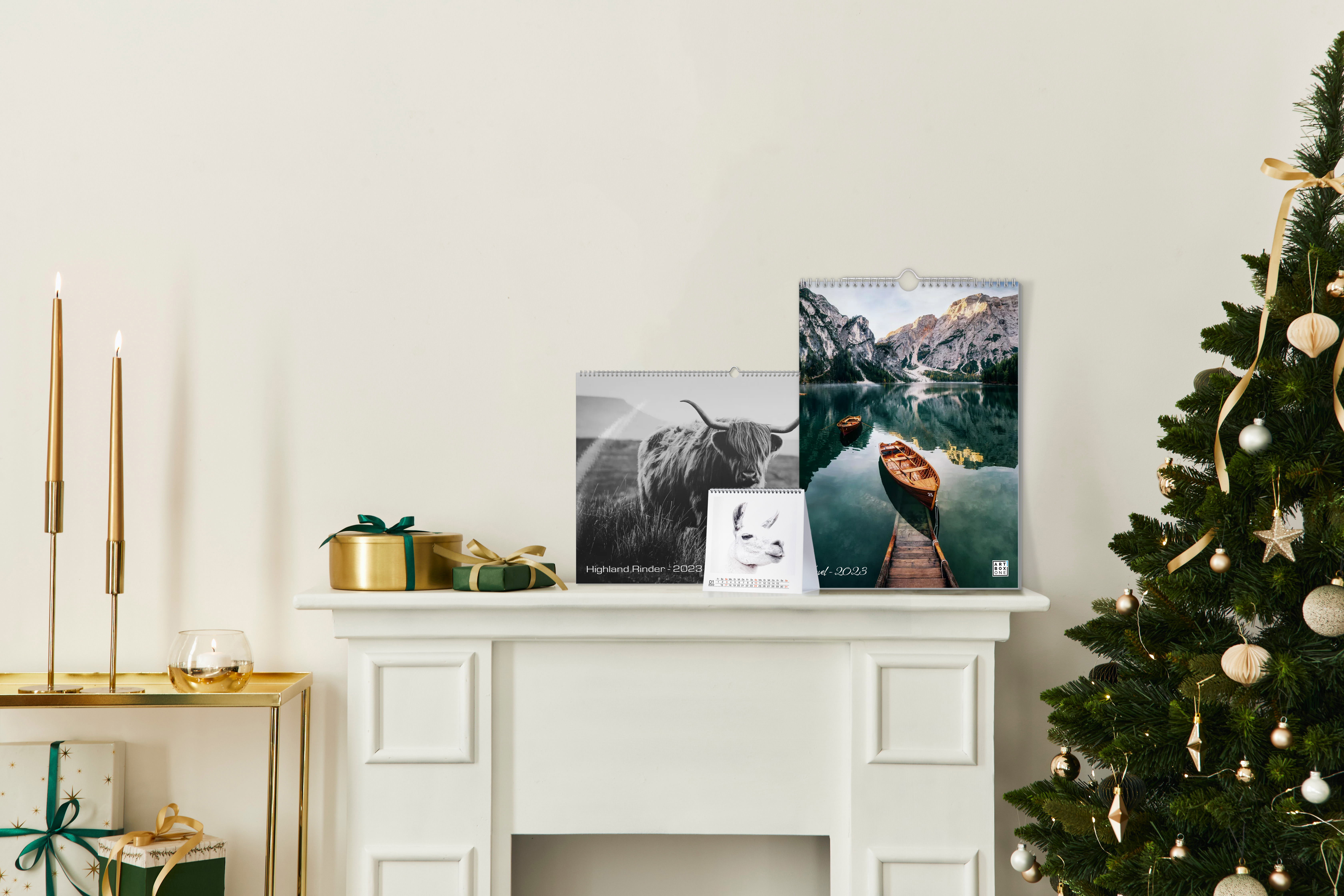 Tre kalender med kunstmotiver fra artboxONE