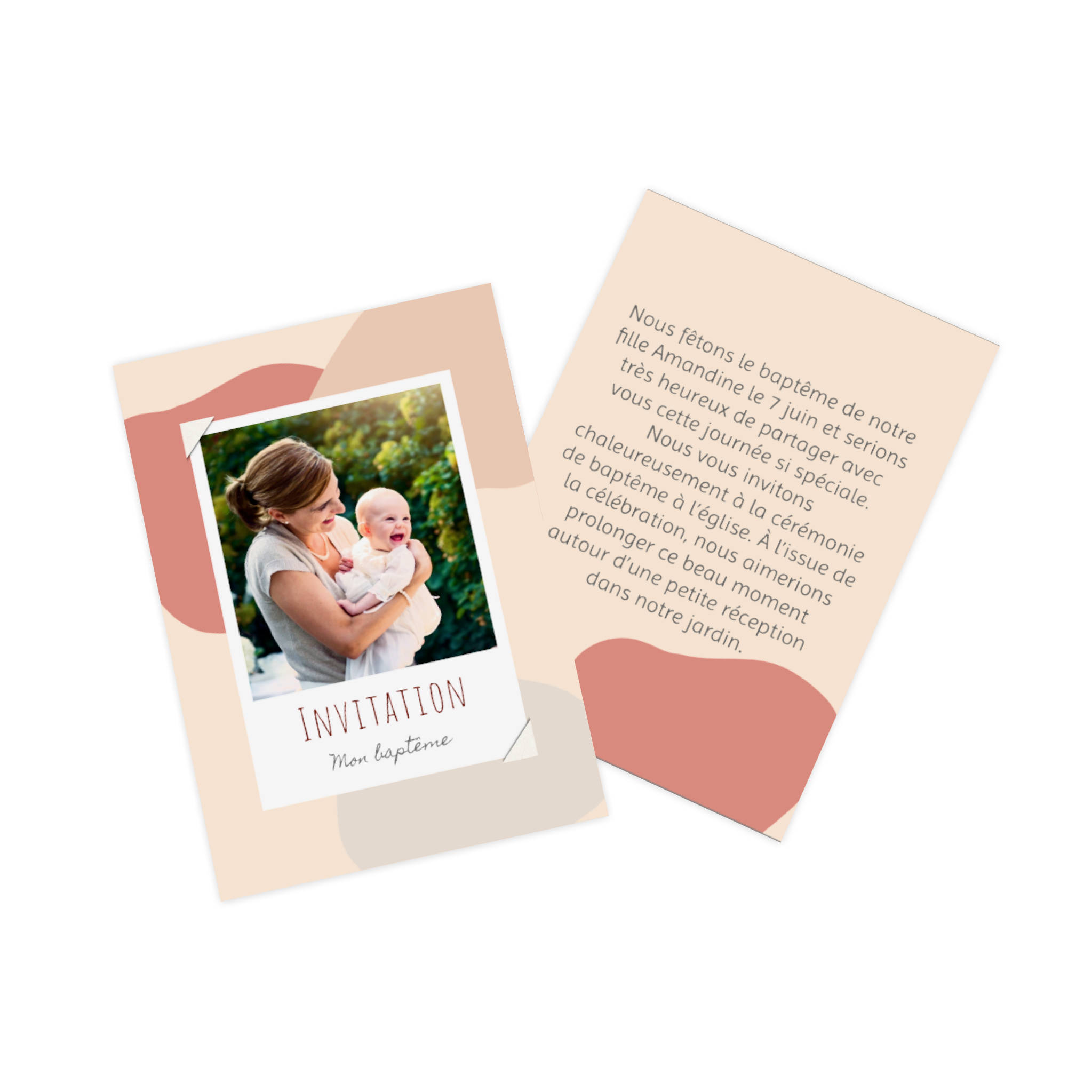 Carte d'invitation Pink Bubbles.