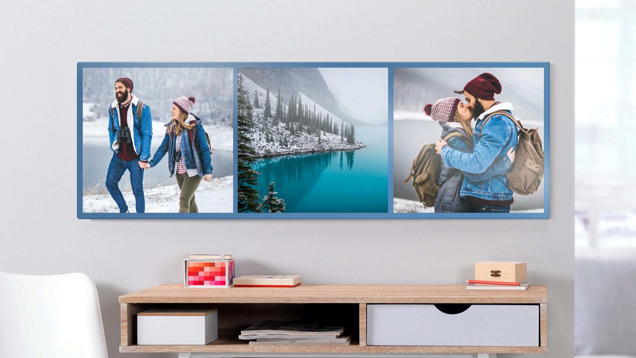 Tableau multiphoto avec diverses photos hivernales