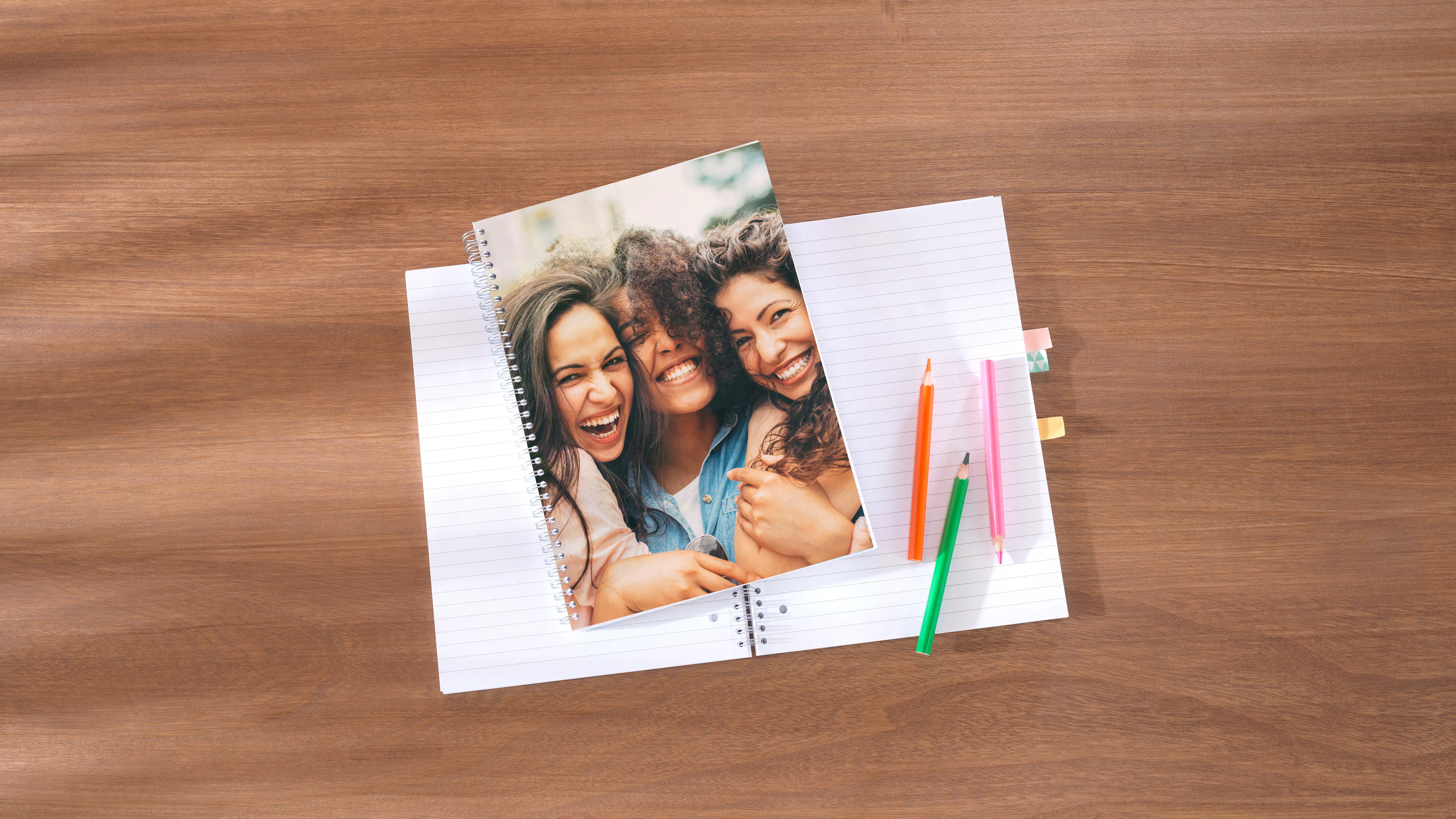 Collegeblok met foto 