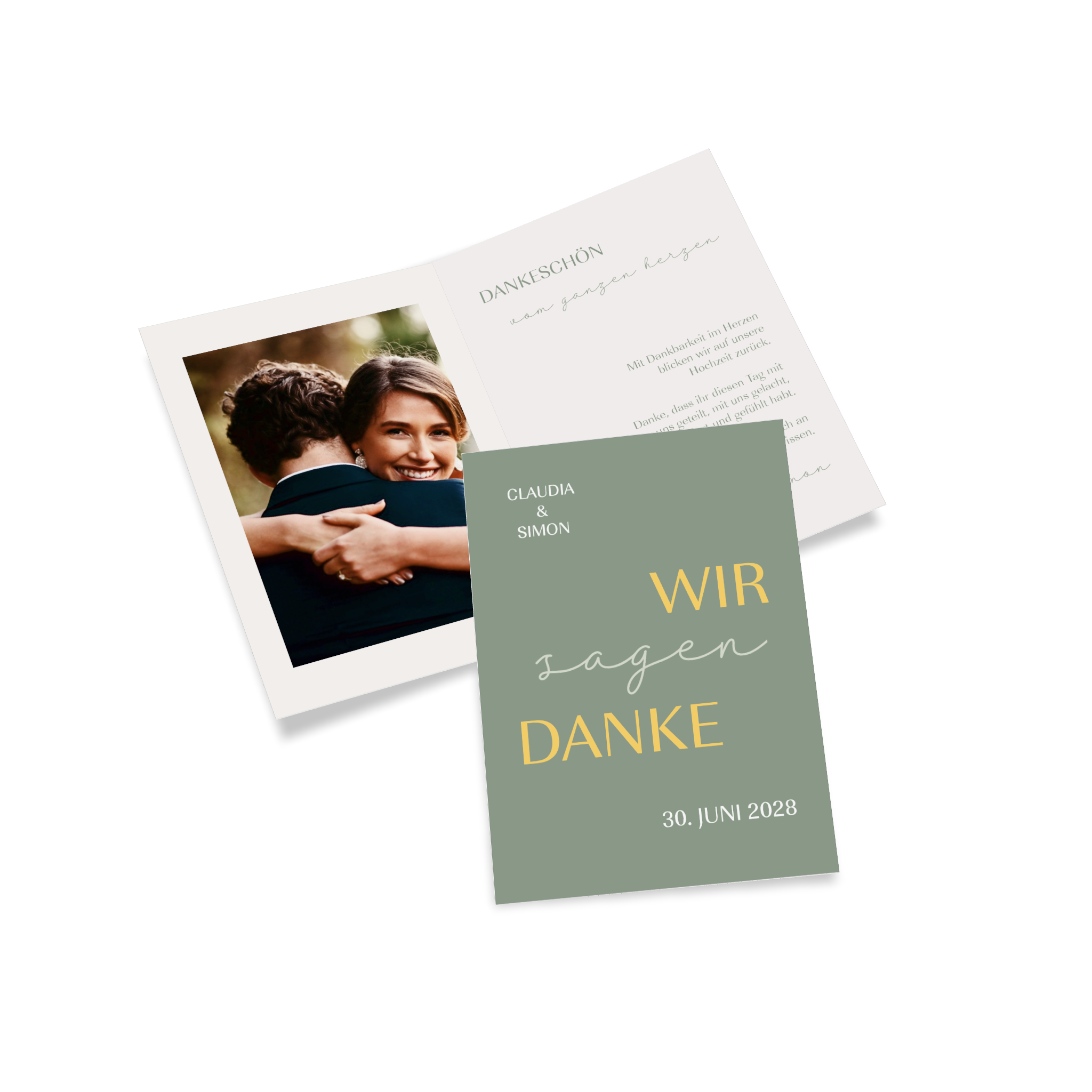 Klappkarte als Einladung versenden