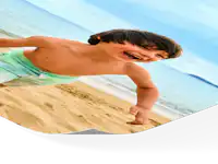 Póster con la foto de un niño