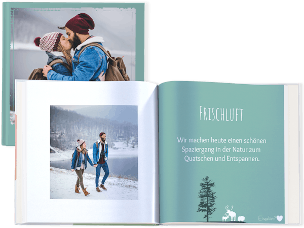 Pixum Fotobuch quadratisch als Gutscheinbuch für ein Pärchen
