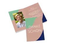 Konfirmationsdanksagungskarte mit Foto Bunte Danksagungs