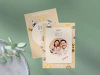 Biglietto con foto inseribile a tema Baby Biglietto con foto inseribile a tema Baby con design