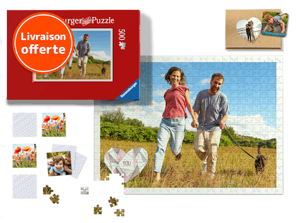 Image détourée de puzzles Ravensburger, magnets photo et jeu de mémoire avec images hivernales