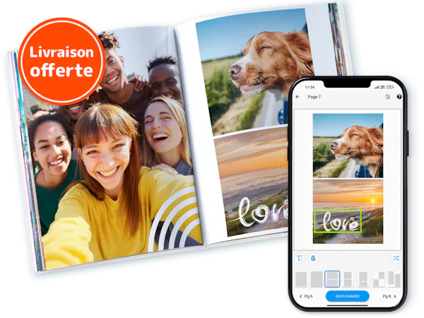 Livre photo Pixum Création d'un Livre photo Pixum dans l'appli