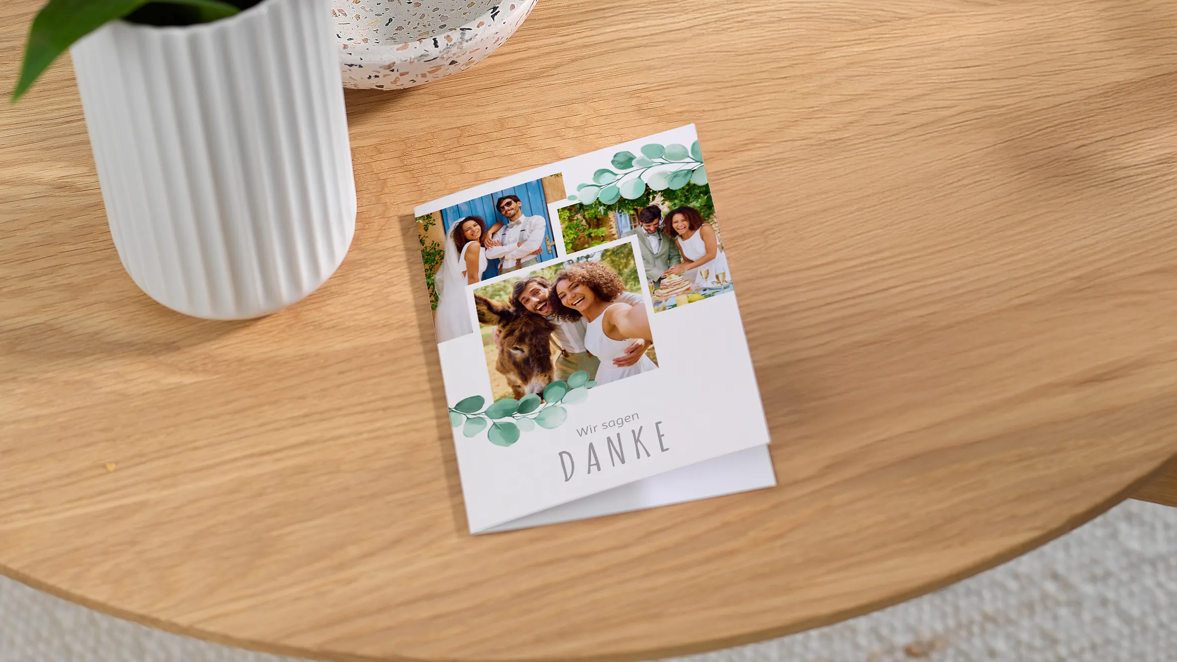 Klappkarten mit Foto als Danksagung gestalten