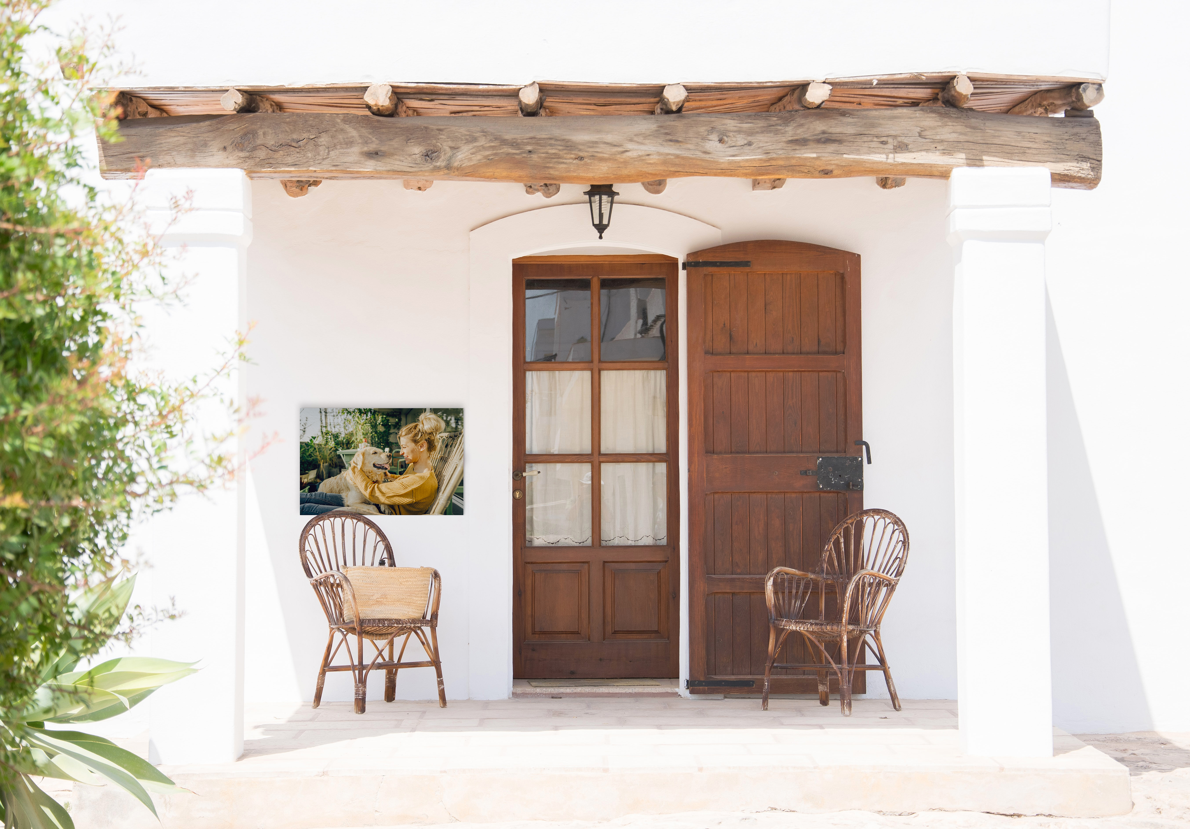 La tua foto su legno vintage